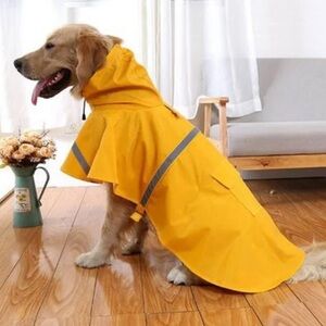 Dog Puppy Rain jacket  Nacoco yellow rain coat for dog size M new